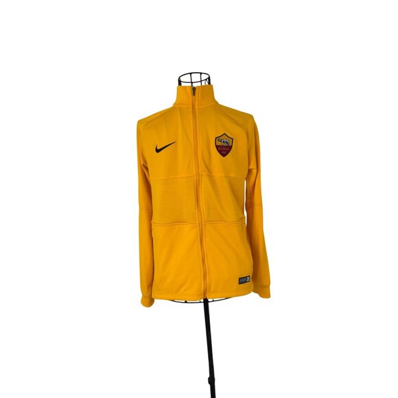 Nike Jacket Boys Size Large Yellow Logo Full Zip Italia Roma Soccer Futbol Youth - Picture 3 of 13